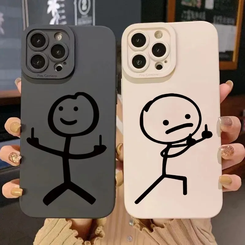 Phone Cases Bulk - Cute Cartoon Matchman Matte Silicone Phone