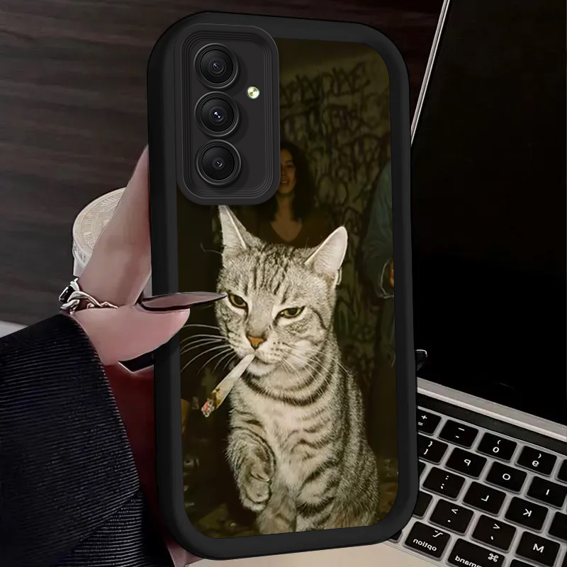 Trendy Cat Smoking Phone Case  - đánh giá và giá Phone Cases Samsung A14