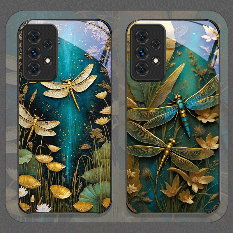 Flower Golden Dragonfly Temper - đánh giá và giá Phone Cases Samsung A14