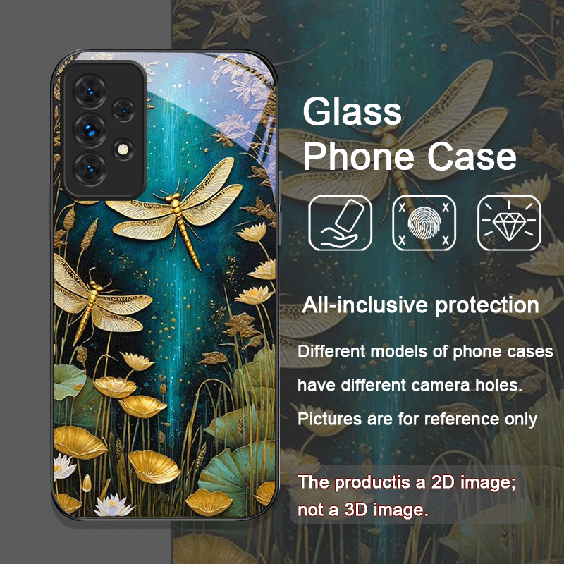 Flower Golden Dragonfly Temper - đánh giá và giá Phone Cases Samsung A14