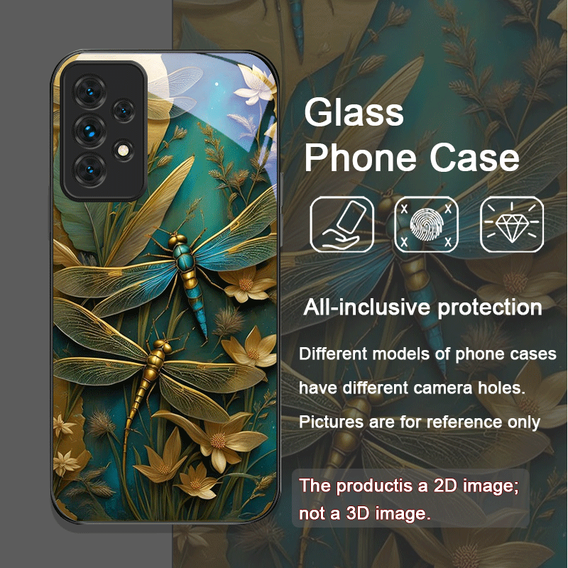 Flower Golden Dragonfly Temper - đánh giá và giá Phone Cases Samsung A14