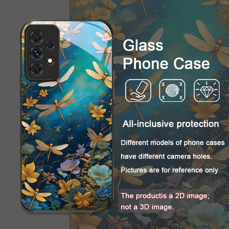 Flower Golden Dragonfly Temper - đánh giá và giá Phone Cases Samsung A14