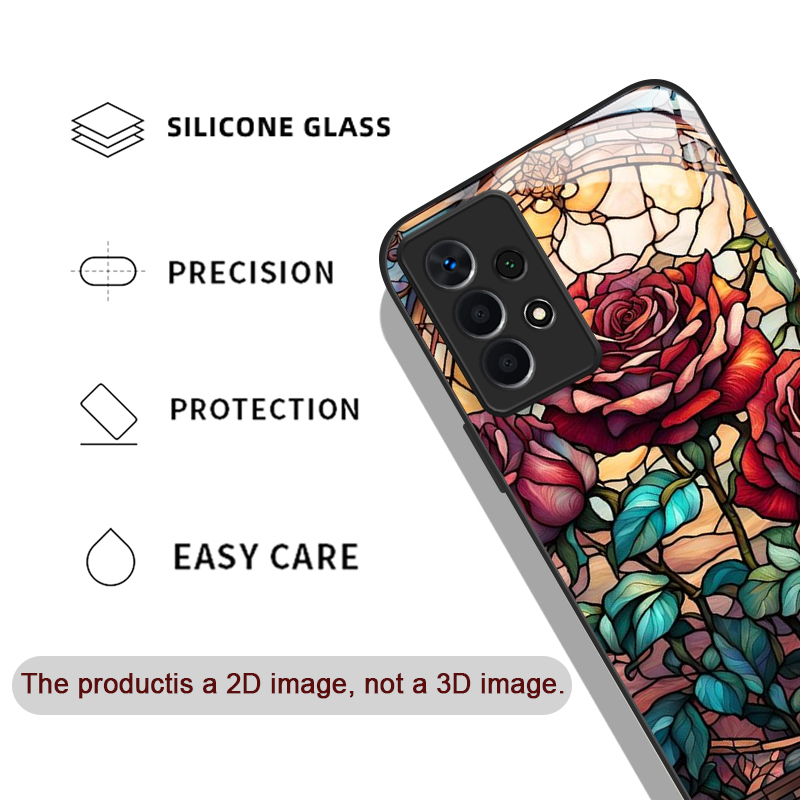 Art Colorful Glass Style Rose  - đánh giá và giá Phone Cases Samsung A14