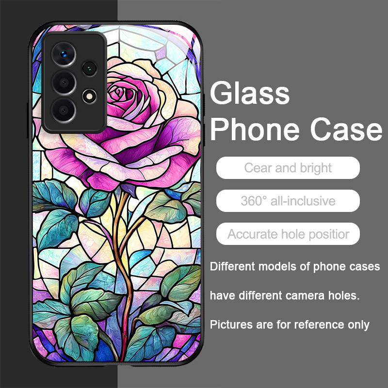 Art Colorful Glass Style Rose  - đánh giá và giá Phone Cases Samsung A14